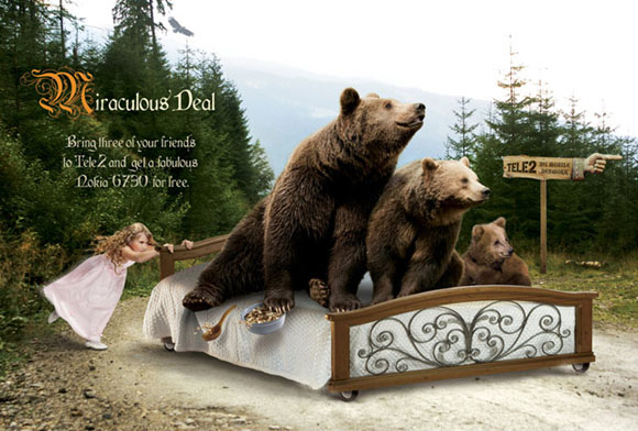 Creative print ads inspired by fairy tales