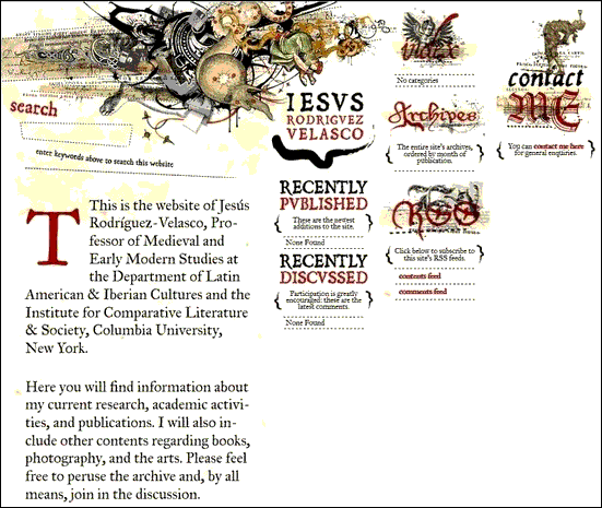 Jesus Rodriguez  Velasco - Website design using drawings and illustration