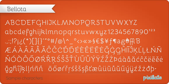 Free Font - Bellota