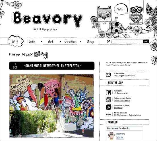 Beavory - Website design using drawings and illustration