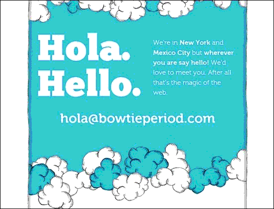 Bowtie - Website design using drawings and illustration