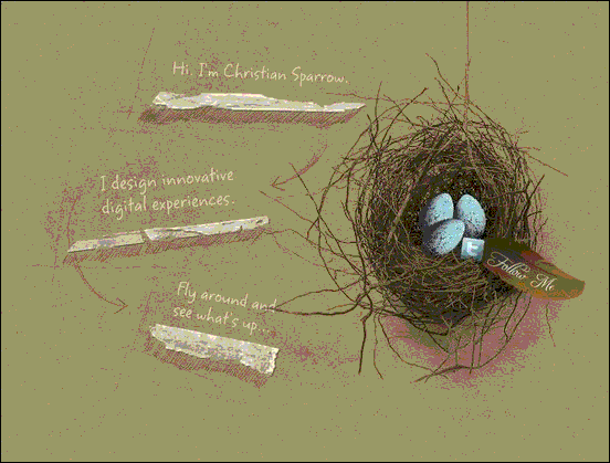 Christian Sparrow - Website design using drawings and illustration