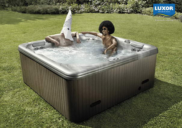 Luxor Hot tubs & Saunas controversial print ad