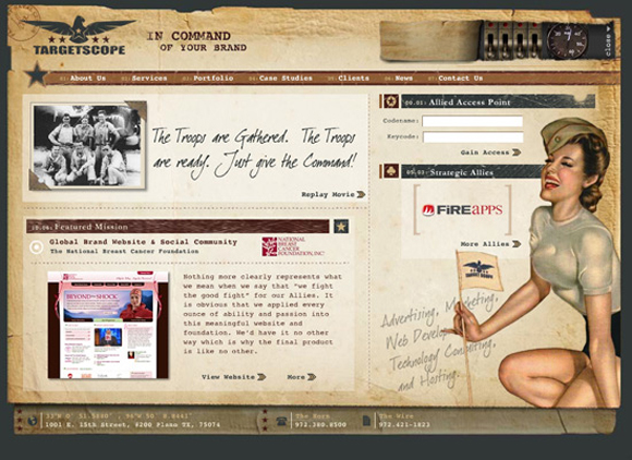 Retro and Vintage Styled Website design