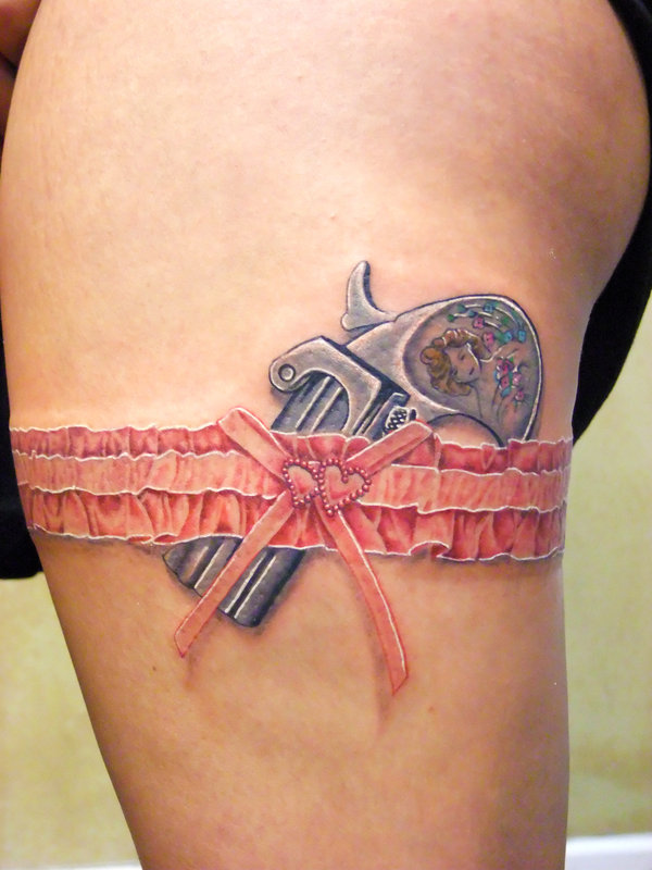 Pistol lace tattoo 