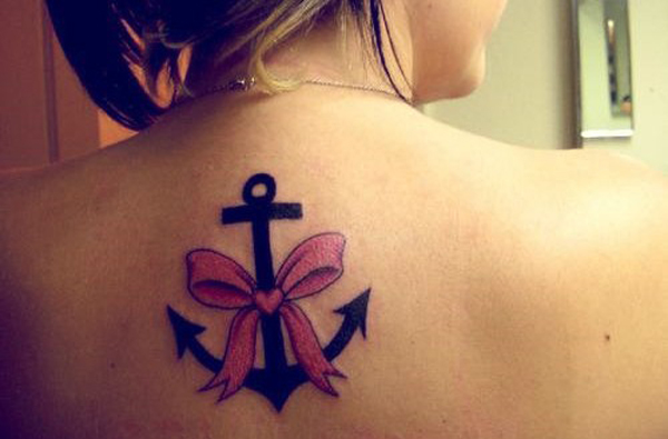back tattoos anchors ancora bows tattoo for girls