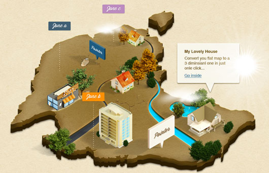 3D-Isometric-Map-Mockup