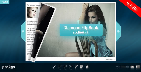 Diamond FlipBook jQuery