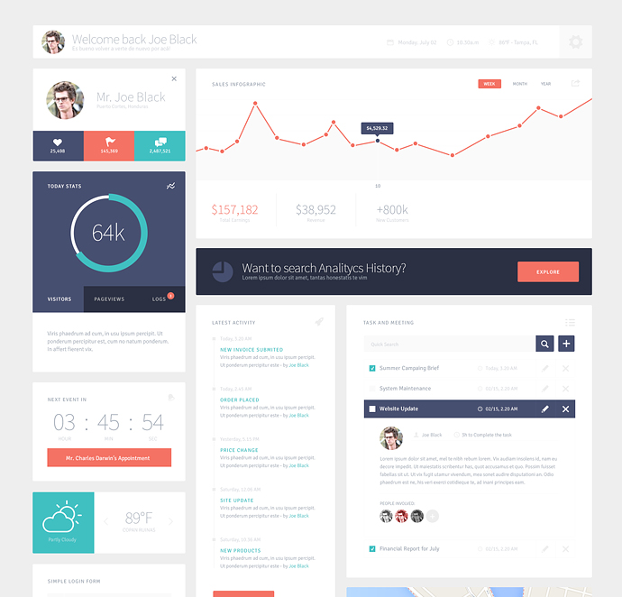 Flat UI Kit PSD