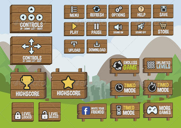 Forest-Game-GUI-Vectors