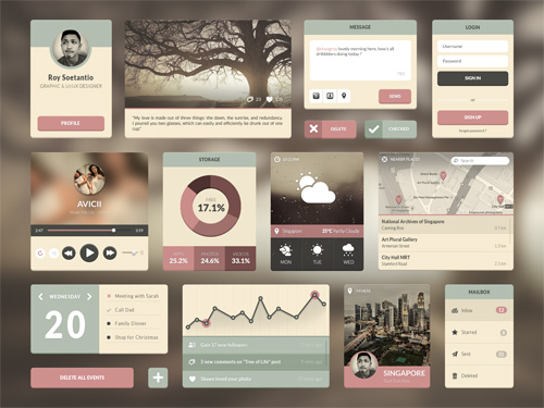 free flat ui kits - 1