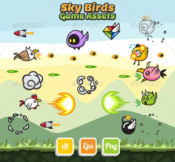 sky-birds-game-assets-sprite-sheets-animation-sidescroller
