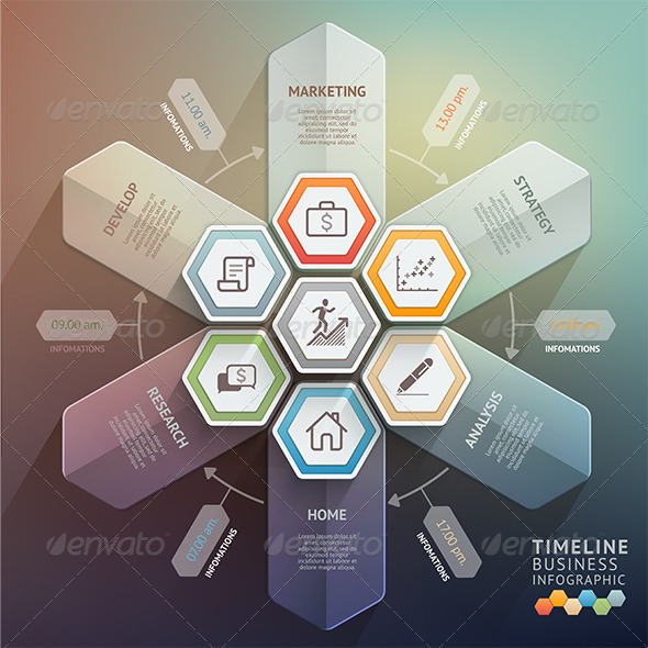 Arrow Timeline Infographics Template