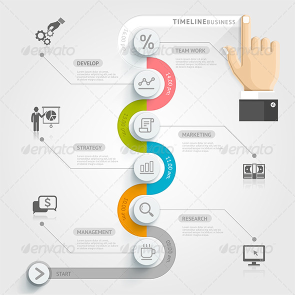 Business Timeline Infographics 01