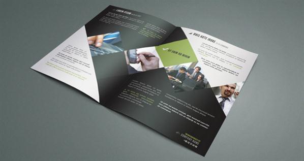 Bi Fold Brochure Page PSD Mockup