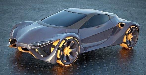 E futuron futuristic concept car