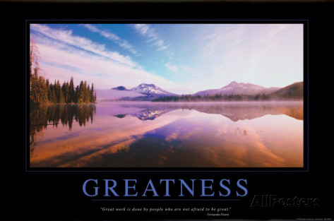 Greatness poster print