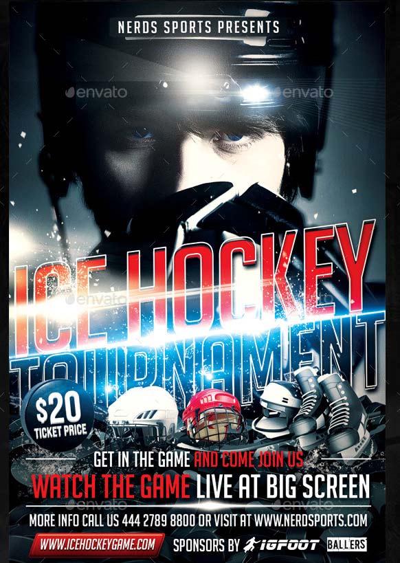Ice-Hockey-Sport-Flyer