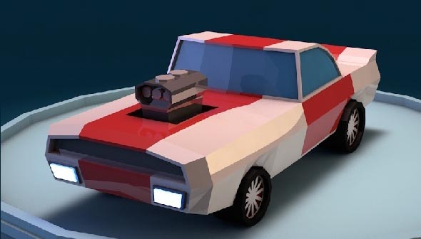 Low poly racing car