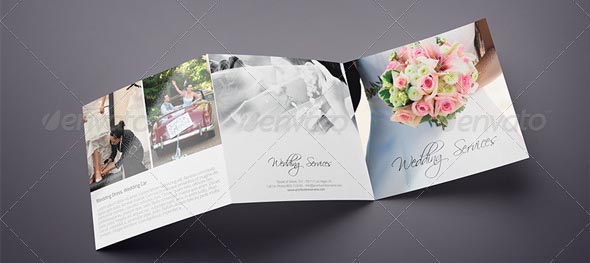 Square Trifold Wedding Brochure