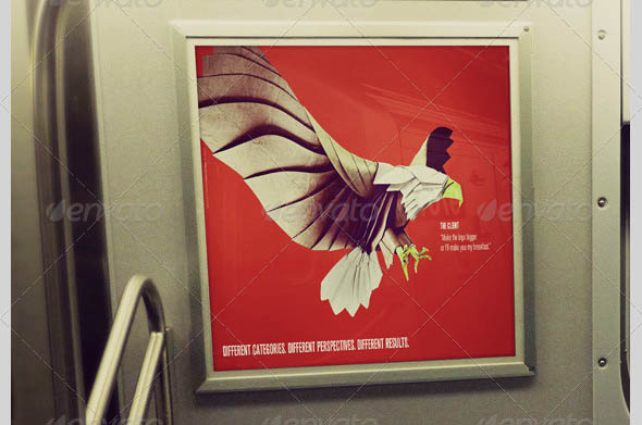 Subway Train Poster Mockup Templates