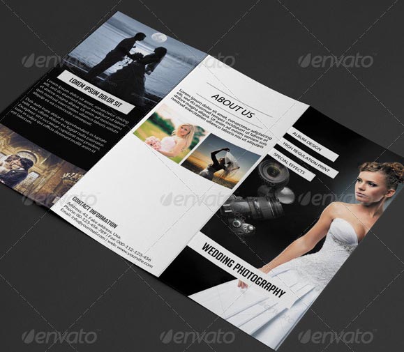 Trifold Brochure for Wedding Photography