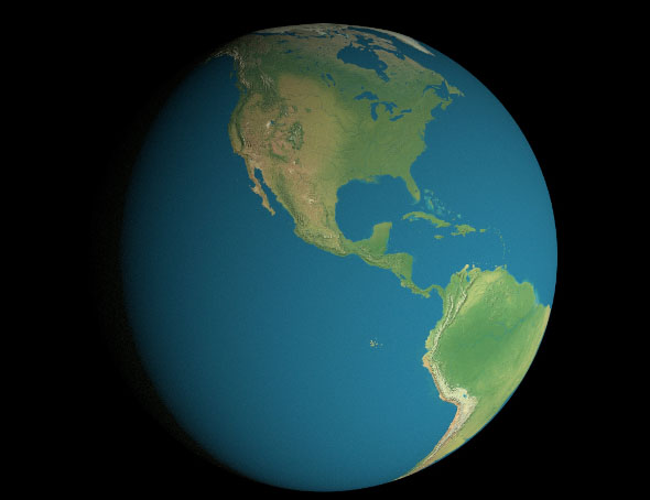 16K Earth Geographical Model