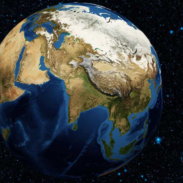 Realistic 3D World Globe