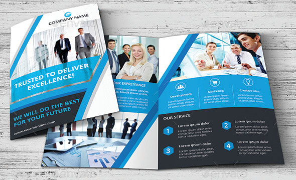 Corporate Marketing Bi-Fold Brochure