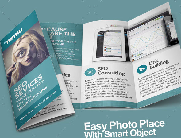 SEO Marketing Trifold Brochure