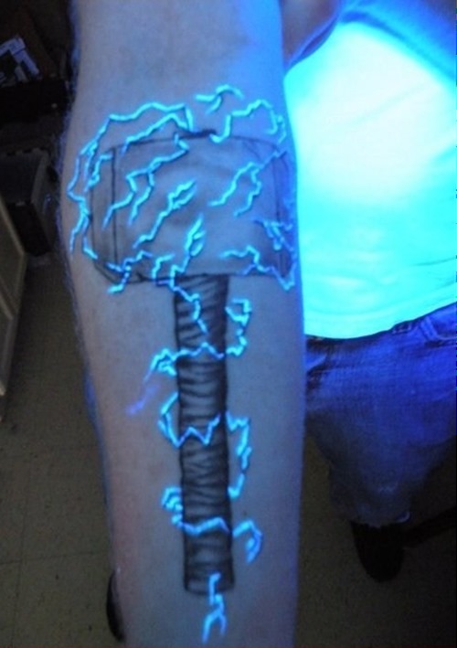 Hammer Lightning Tattoo