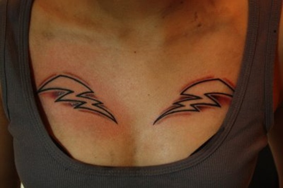 Lighting bolt designs Tattoo for Girl