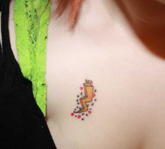 Small Lighting bolt Tattoo For Girl