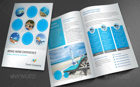 Travel Brochure Blue