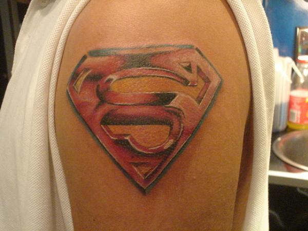 3D Superman Logo Tattoo