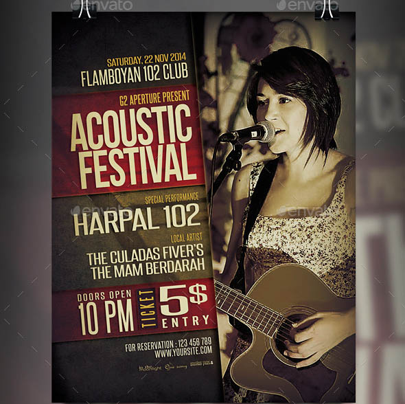 Acoustic Concert Flyer