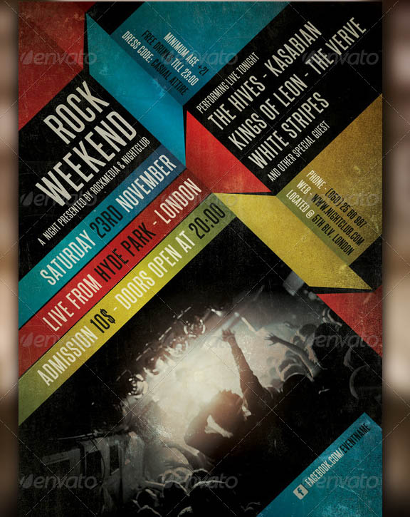 Indie Rock Concert Flyer