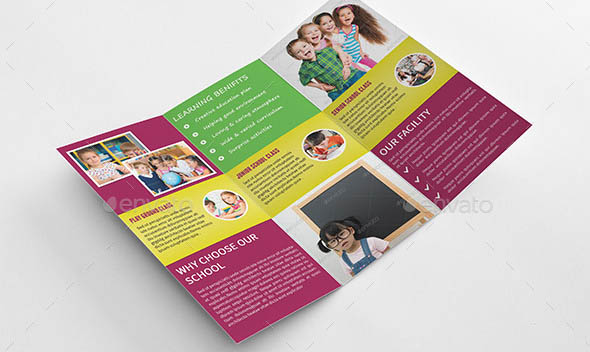 Kids School Admission Trifold Brochure