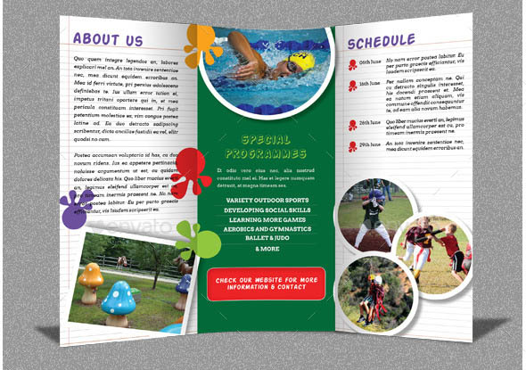 Kids Summer Camp Trifold Brochure