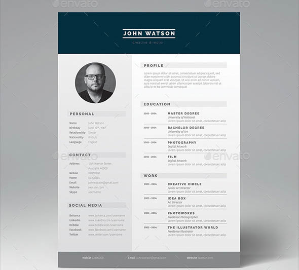 Minimalist Resume Set