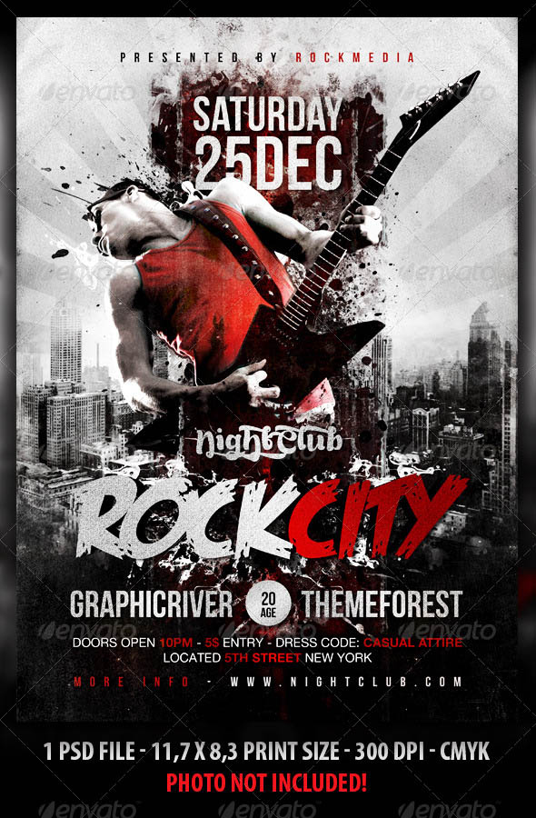 Rock City Concert Flyer Poster