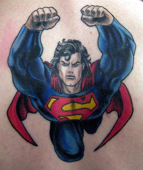 Superman Flying Tattoo