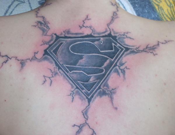 Superman In Scars Tattoo