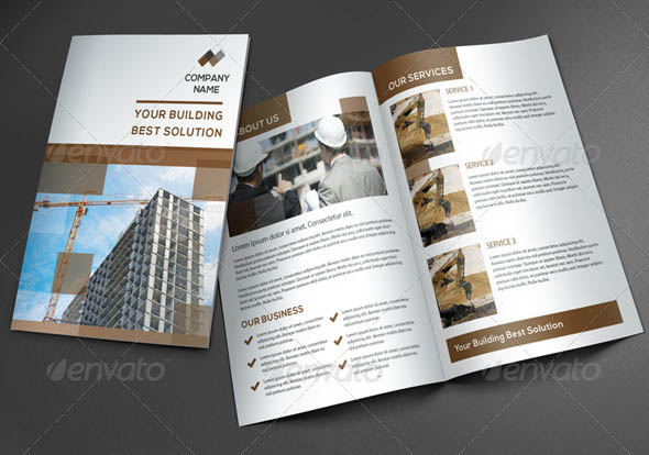 Construction Brochure Vector
