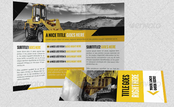 Construction Company A4 Letter Trifold