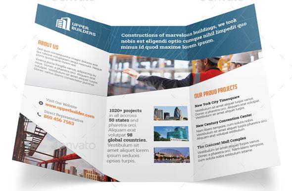 Construction Company Trifold Brochure