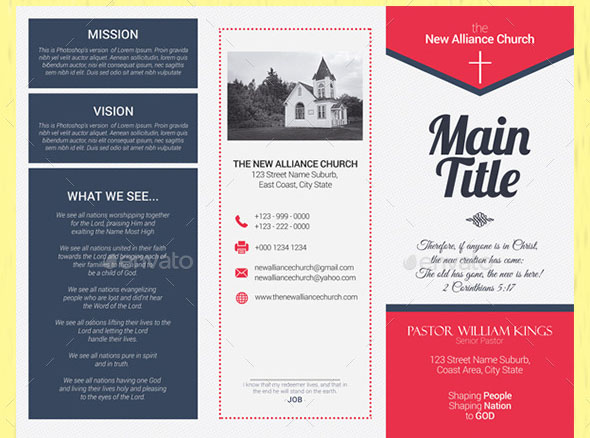 Church Brochure Trifold