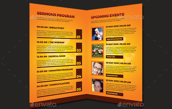 Church Bulletin Bifold Brochure