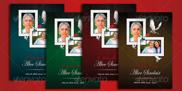 Modern Funeral Program Brochure Template