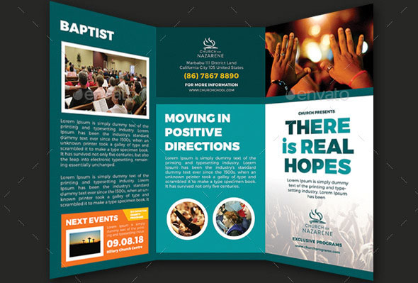 Real Hopes Church Trifold Brochures